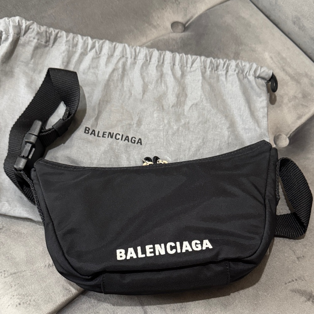 Balenciaga Black Crossbody Sling Bag